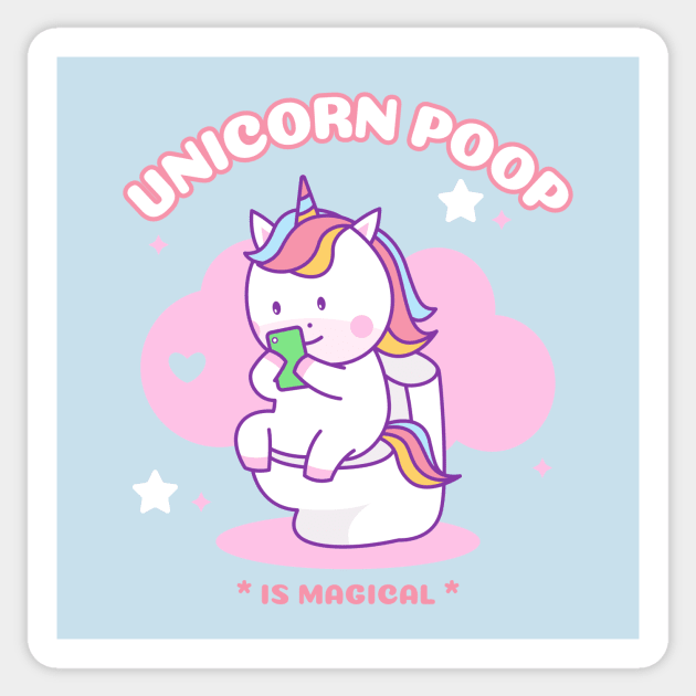 Unicorn poop Sticker by Tip Top Tee's